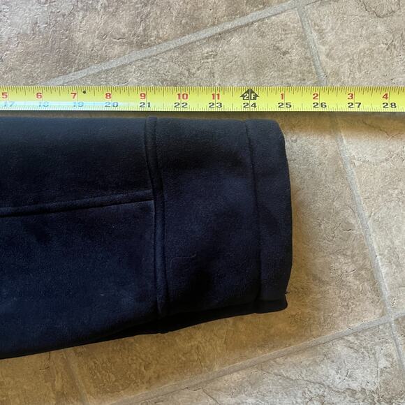 Vintage Mens Faux Suede Leather Jacket L Black Sherpa Lined Full Zip Goth Grunge - Picture 9 of 9